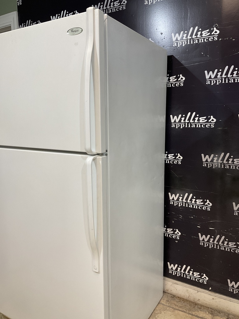 Whirlpool Used Refrigerator Top and Bottom 33x65 1/2” (White)
