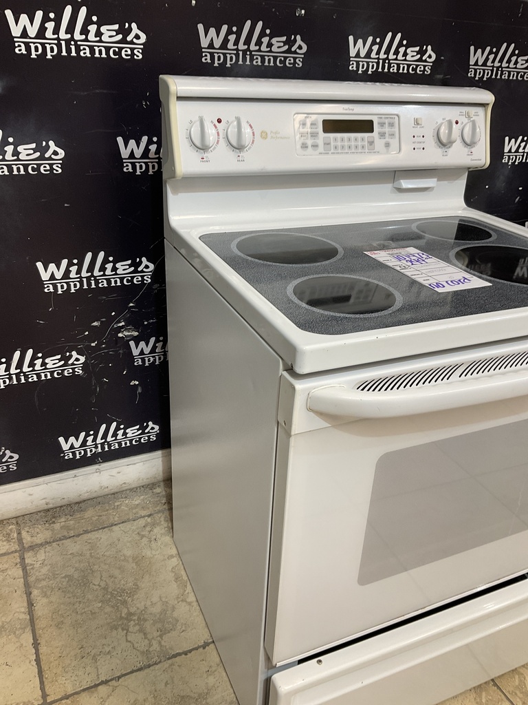 Ge Used Electric Stove 220volts (40/50 AMP) 30inches {no cord} (White) 