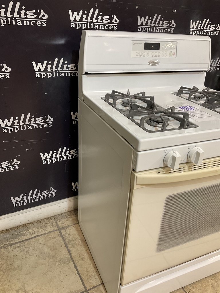 Whirlpool Used Natural Gas Stove 30inches (White) 