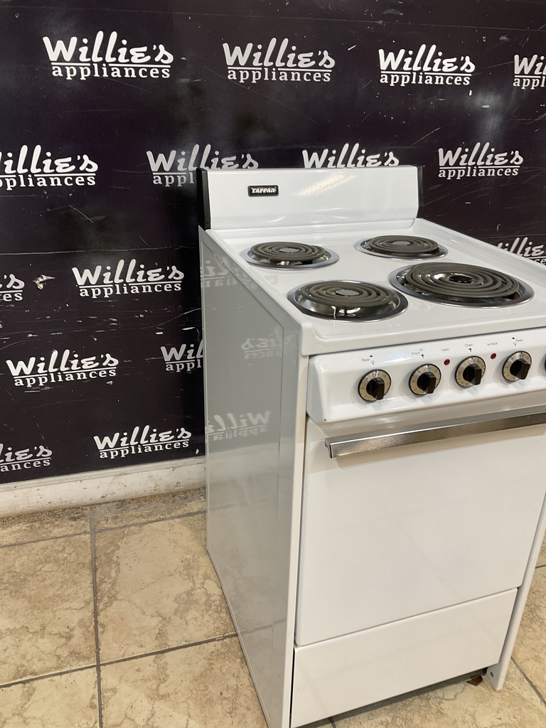 Tappan Used Electric Stove 220volts (40/50 AMP) 20inches {no cord} (White) 