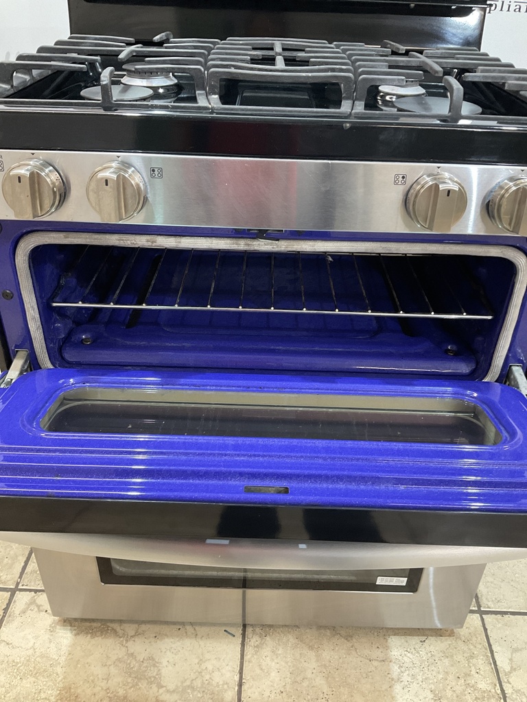 Lg Used Natural Gas Stove Double Oven 30inches (Stainless Steel) 