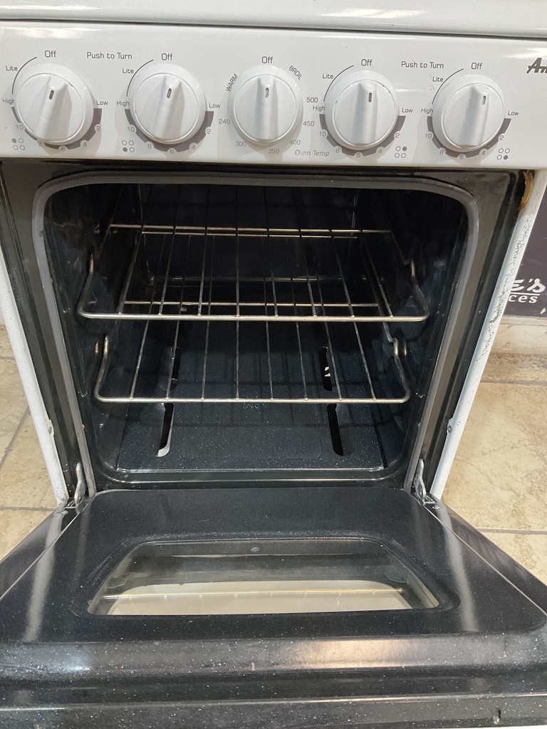 Amana Used Natural Gas Stove 19 1/2” (White) 