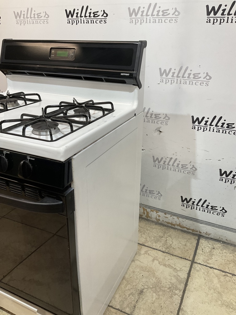 Hotpoint Used Natural Gas Stove 30inches (White/Black)
