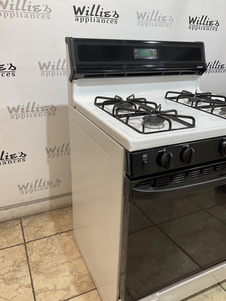 Hotpoint Used Natural Gas Stove 30inches (White/Black)
