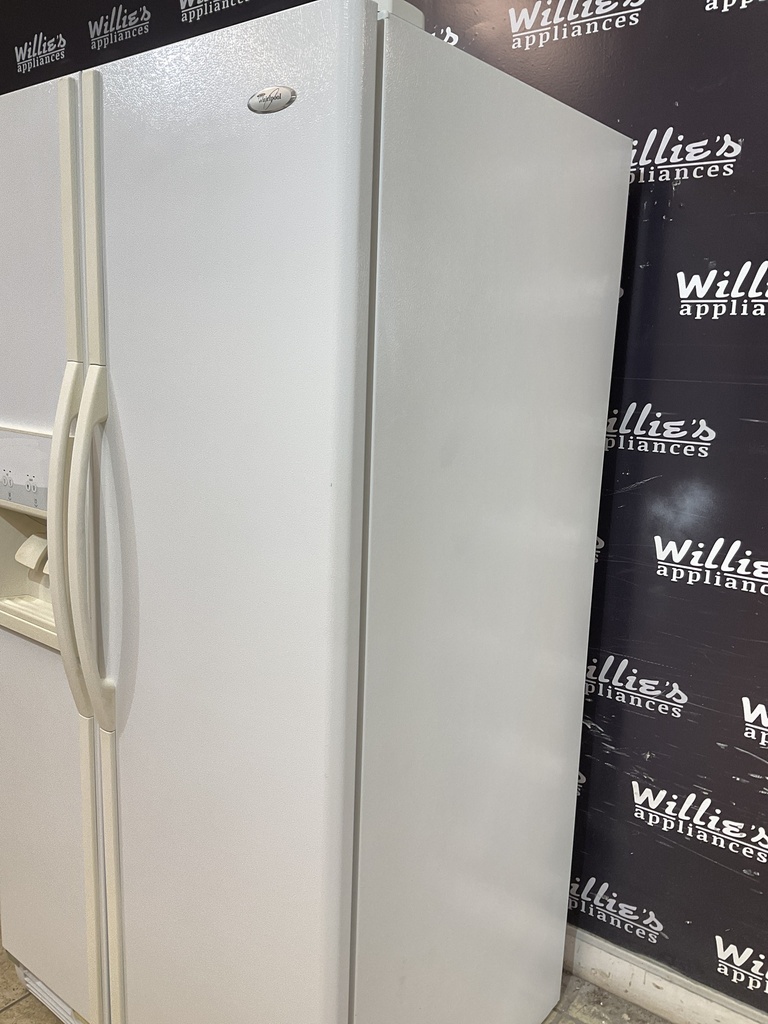 Whirlpool Used Refrigerator Side by Side 36x69 1/2” (White) 