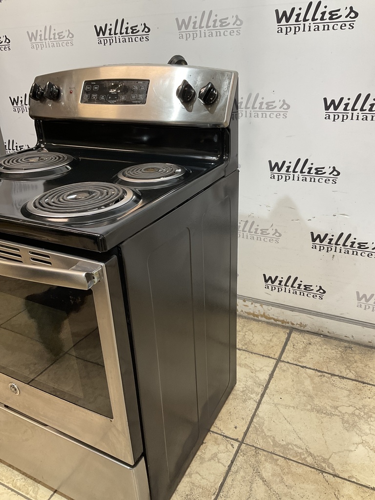 Ge Used Electric Stove 220volts (40/50 AMP) 30inches {4 prong} (Stainless steel) 