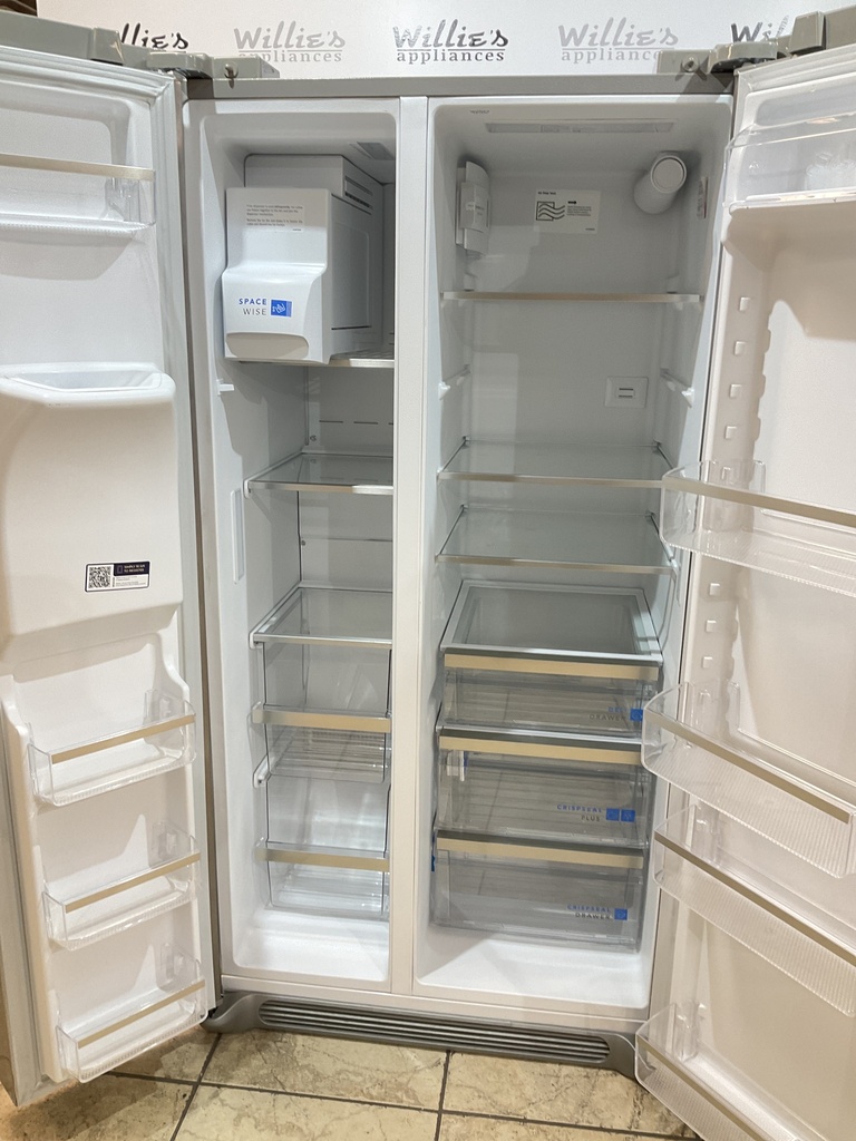 Frigidaire Used Refrigerator Side by Side 36x69 1/2” (Stainless Steel) 