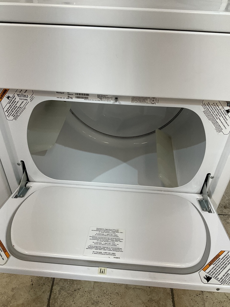 Whirlpool Used Natural Gas Set Washer/Dryer 27/29inches (White) 