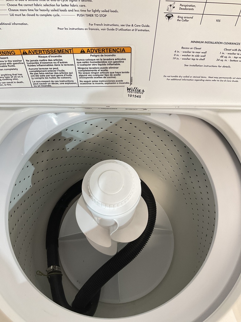 Whirlpool Used Natural Gas Set Washer/Dryer 27/29inches (White) 