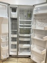 Ge Used Refrigerator Side by Side 33 1/2” x 69 1/2” (Stainless Steel) 