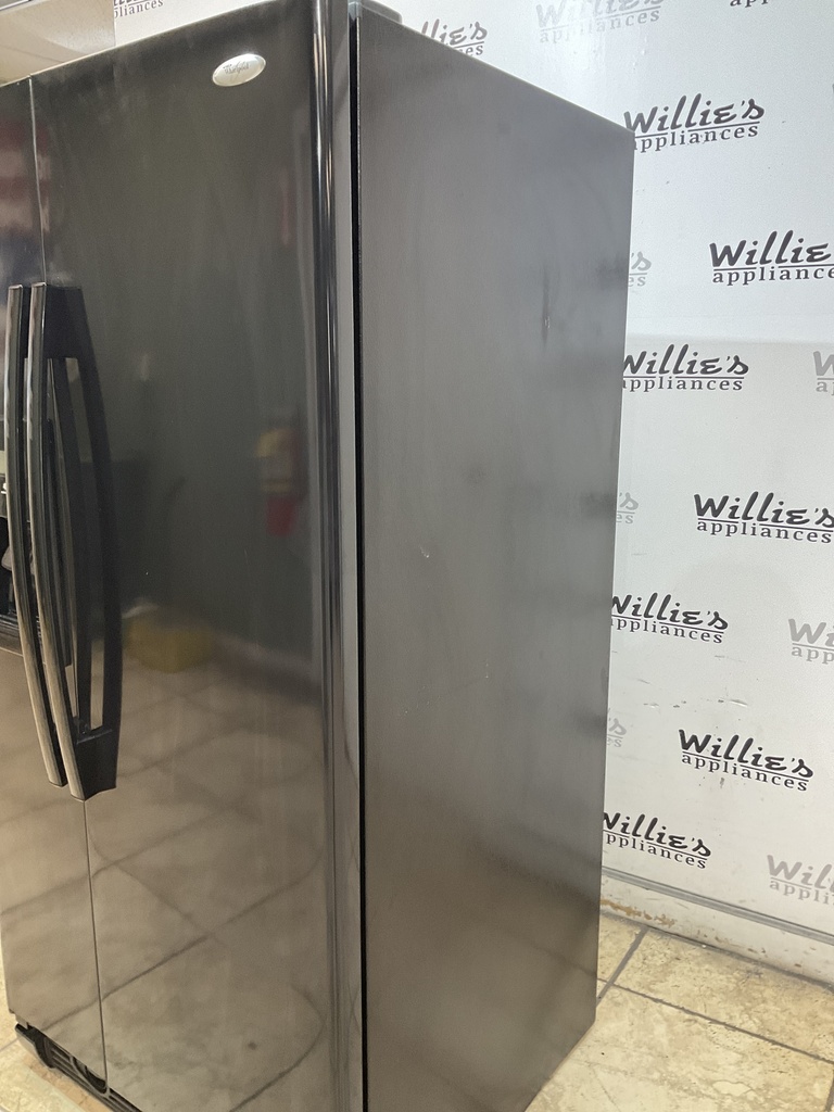 Whirlpool Used Refrigerator Side by Side 33x66 (Black) 