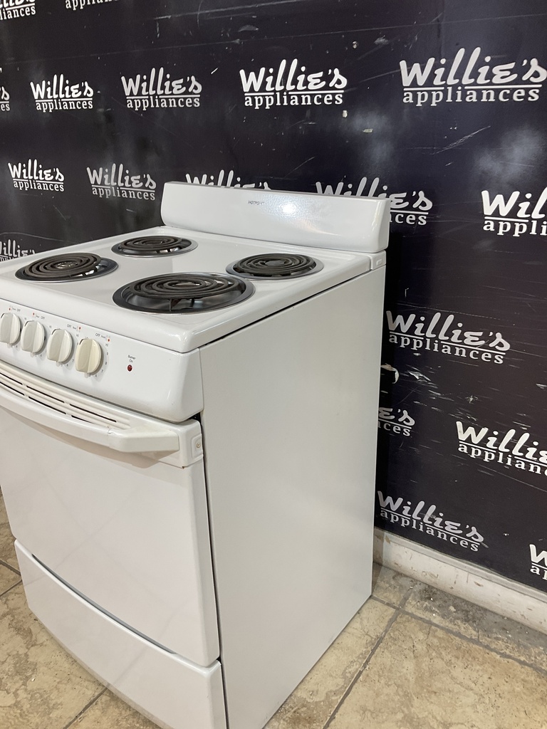 Hotpoint Used Electric Stove 220volts (40/50 AMP) 24inches {no cord} (White) 