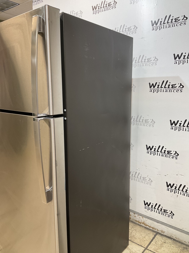 Ge Used Refrigerator Top and Bottom 28x64 (Stainless Steel) 