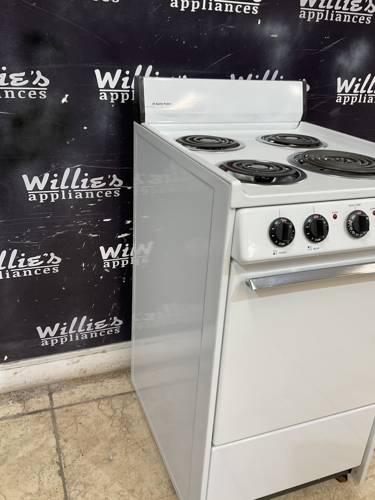 Ge Used Electric Stove 220 volts (40/50 AMP) 20inches {no cord} (White)
