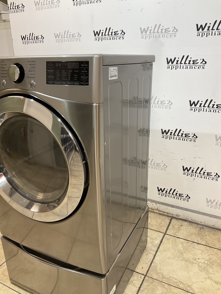 Lg Used Electric Dryer 220volts (30 AMP) 27inches {3 prong} (Grey) 