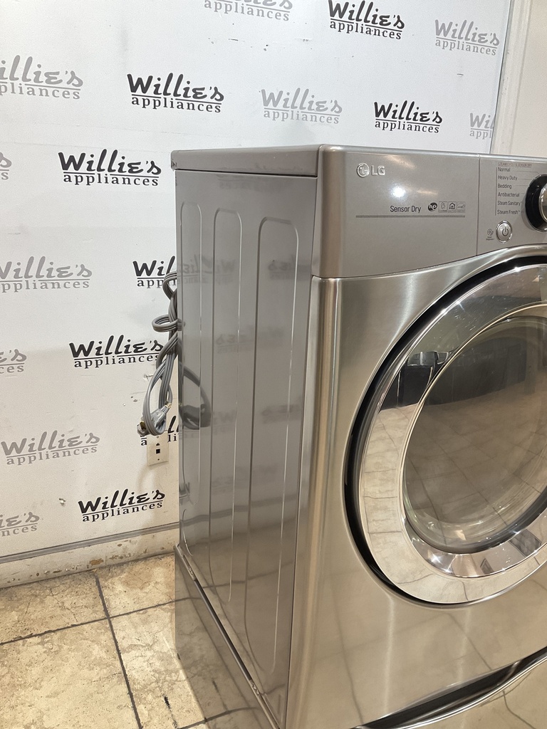 Lg Used Electric Dryer 220volts (30 AMP) 27inches {3 prong} (Grey) 