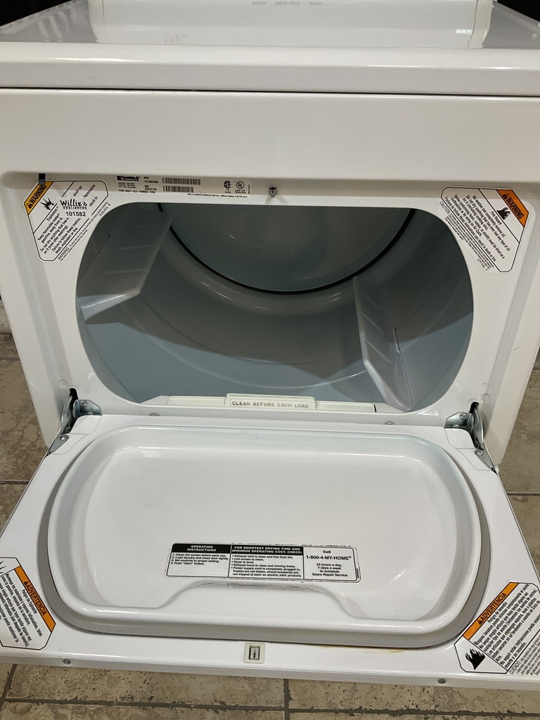 Kenmore Used Electric Dryer 220volts (30 AMP) 27inches {no cord} 