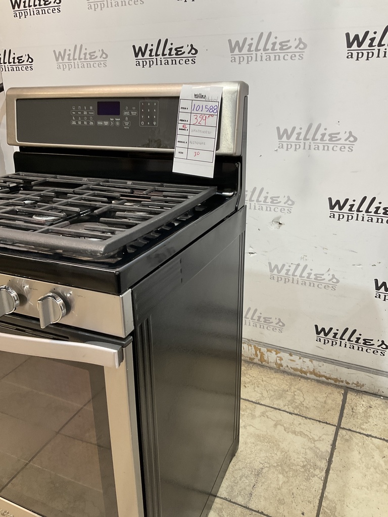 Whirlpool Used Natural Gas Stove 30inches (Stainless Steel) 
