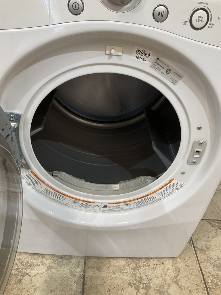 Lg Used Electric Dryer 220volts (30 AMP) 27inches {3 prong} (White) 