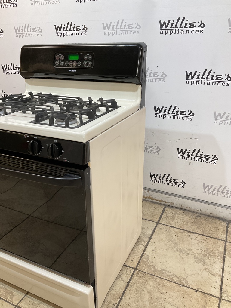 Hotpoint Used Natural Gas Stove 30inches (Bisque/Black) 