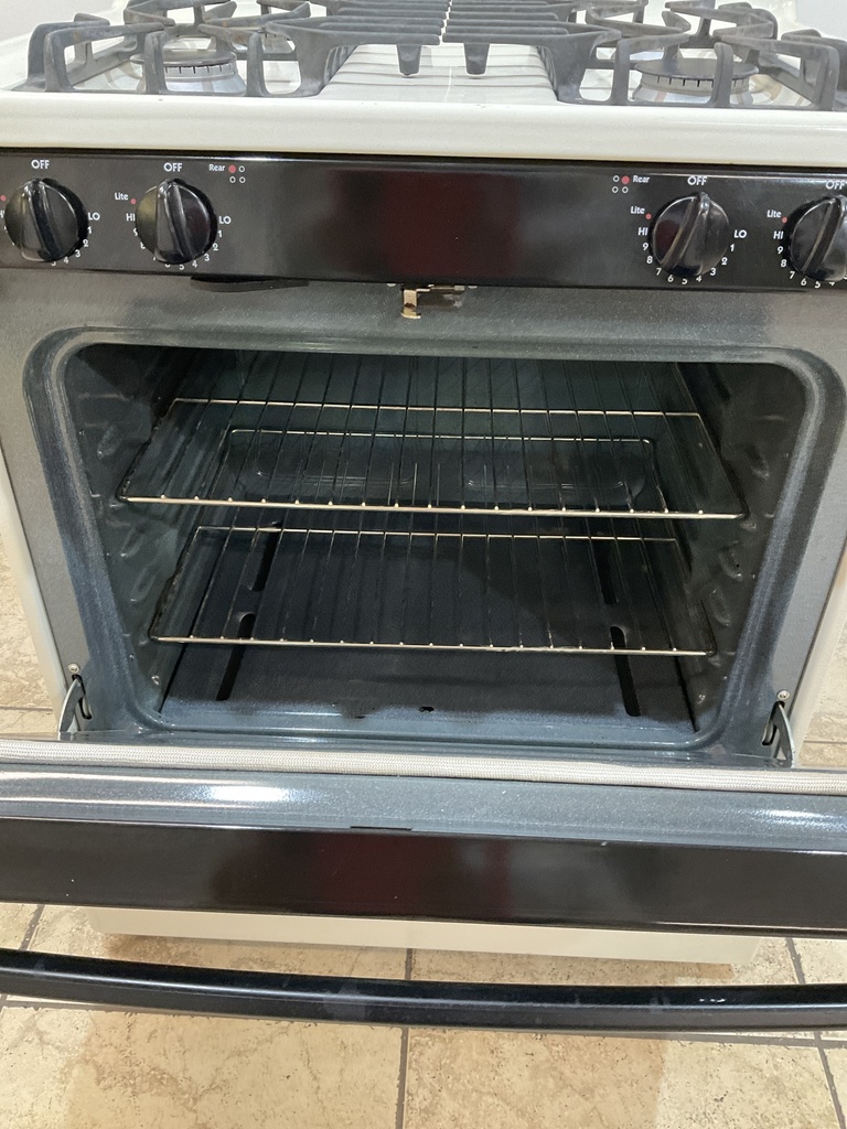 Hotpoint Used Natural Gas Stove 30inches (Bisque/Black) 