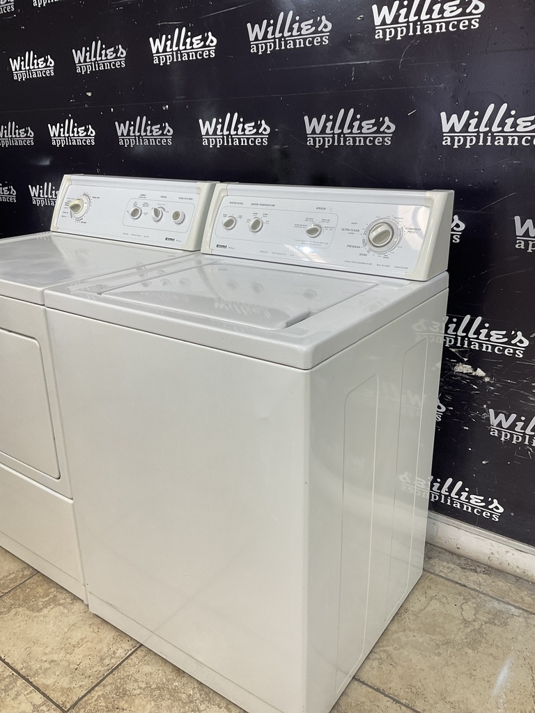 Kenmore Used Electric Set Washer/Dryer 220volts (30 AMP) 27inches {3 prong} (White) 