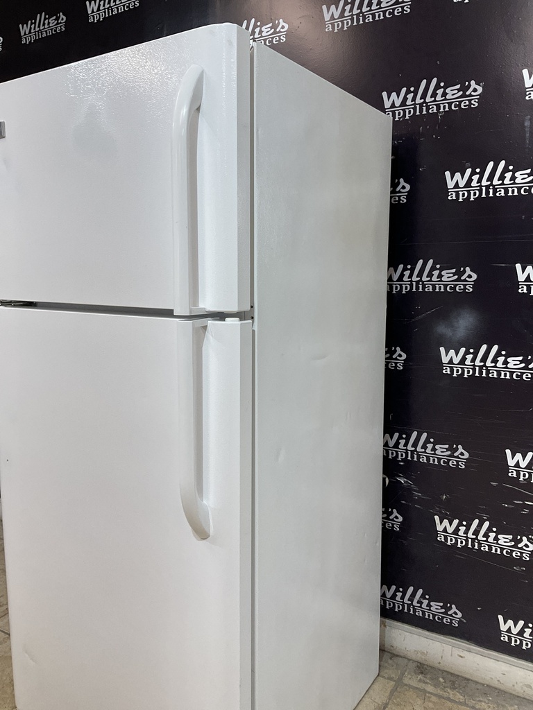 Frigidaire Used Refrigerator Top and Bottom 30x65 1/2” (White) 