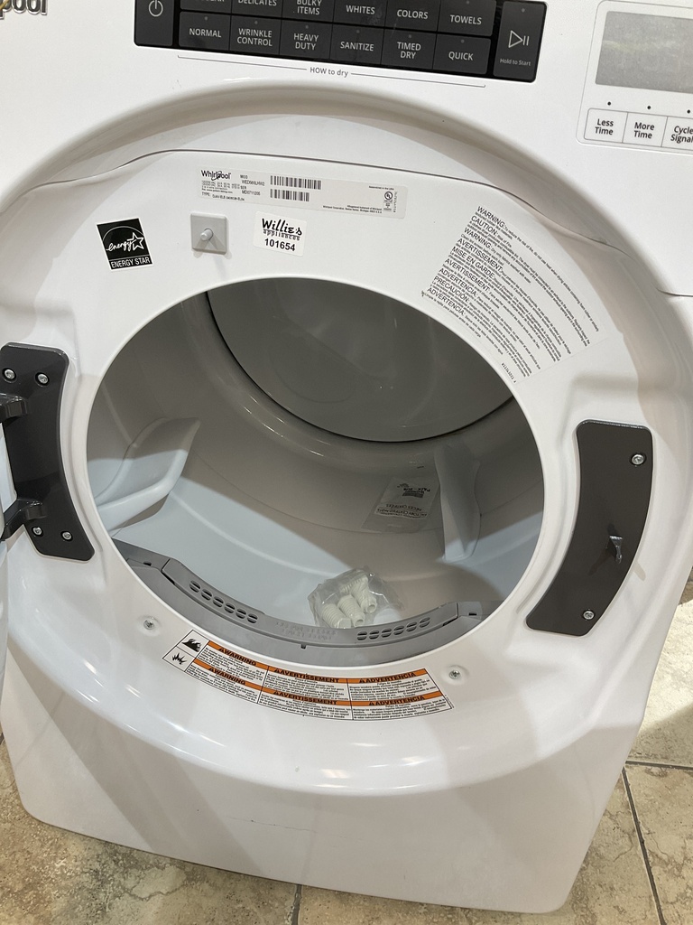 Whirlpool New Open Box Electric Dryer 220volts (30 AMP) 27inches {no cord} (White) 