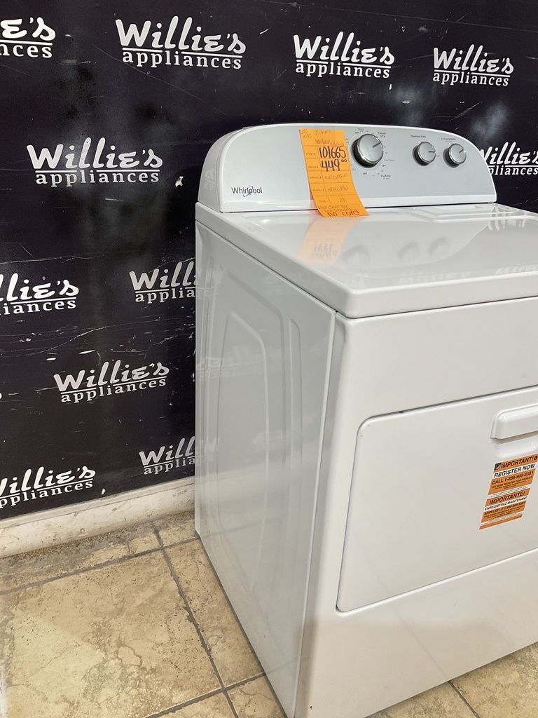 Whirlpool New Open Box Electric Dryer  220volts (30 AMP) 29inches {no cord} (White) 