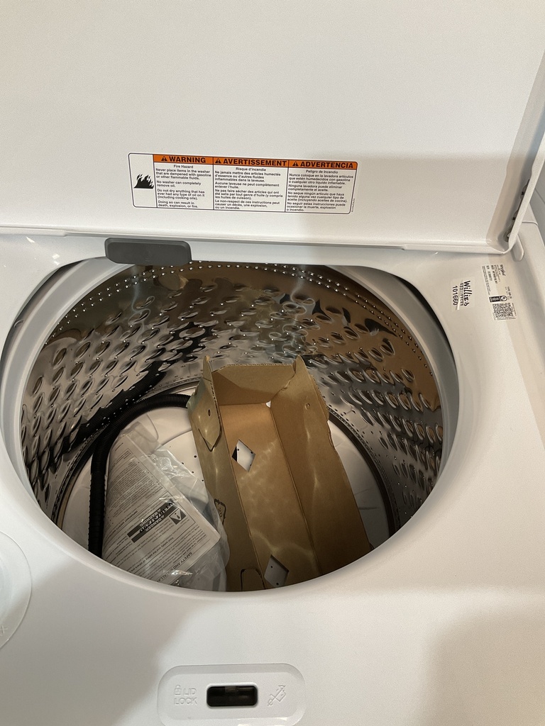 Whirlpool New Open Box Electric Set Washer/Dryer 220volts (30 AMP) 27/29inches {no cord} (White) 