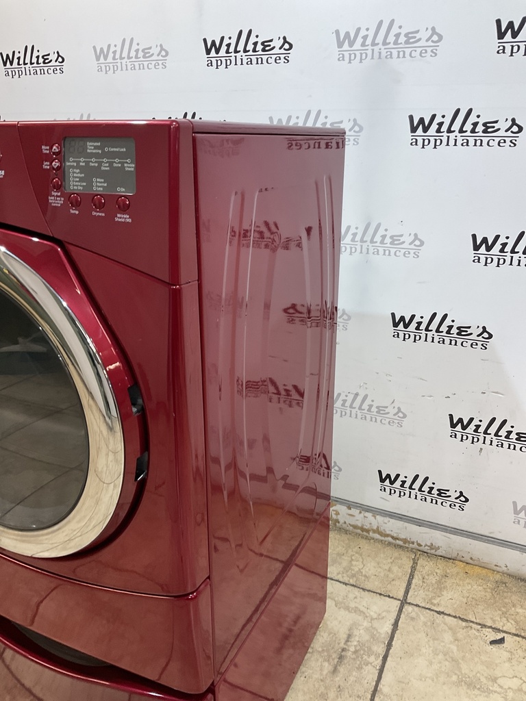 Whirlpool Used Electric Dryer 220volts (30 AMP) 27inches {3 prong} (red) 