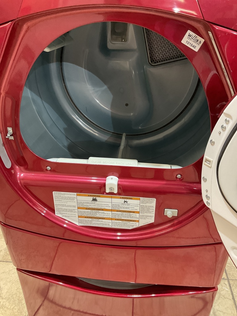 Whirlpool Used Electric Dryer 220volts (30 AMP) 27inches {3 prong} (red) 