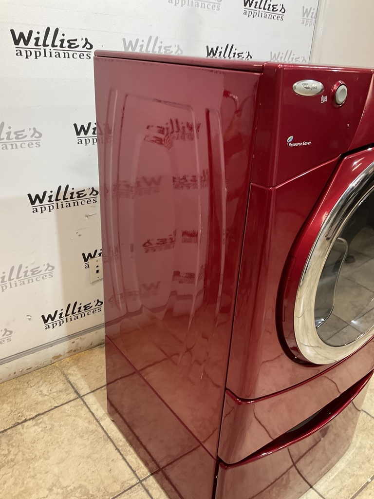 Whirlpool Used Electric Dryer 220volts (30 AMP) 27inches {3 prong} (red) 