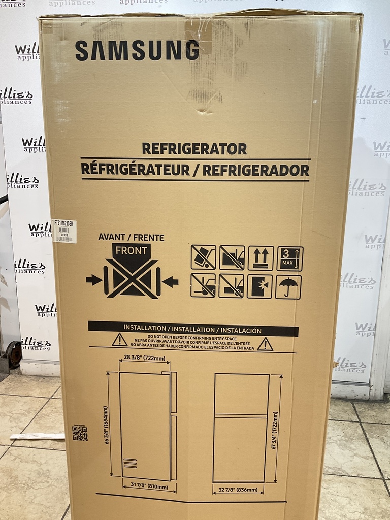 Samsung New Refrigerator Top and Bottom 33x68 (Stainless Steel) 