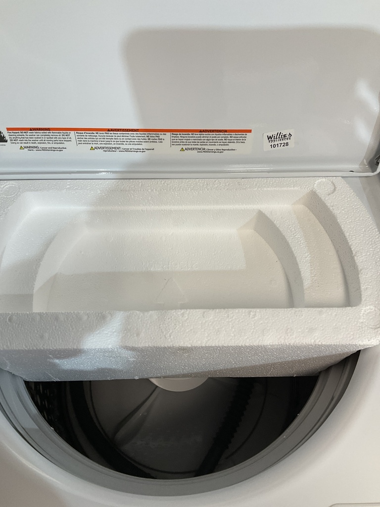 Ge New Open Box Natural Gas Set Washer/Dryer 27inches (White) 