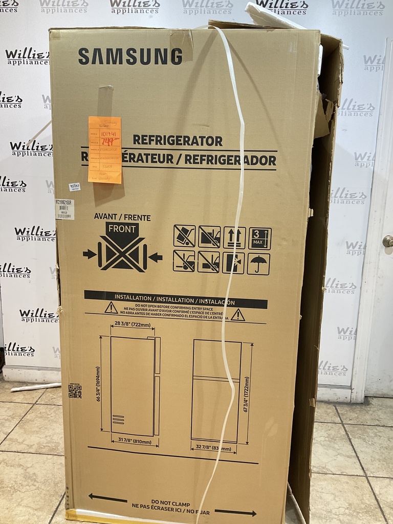 Samsung New Refrigerator Top and Bottom 33x68 (Stainless Steel) 