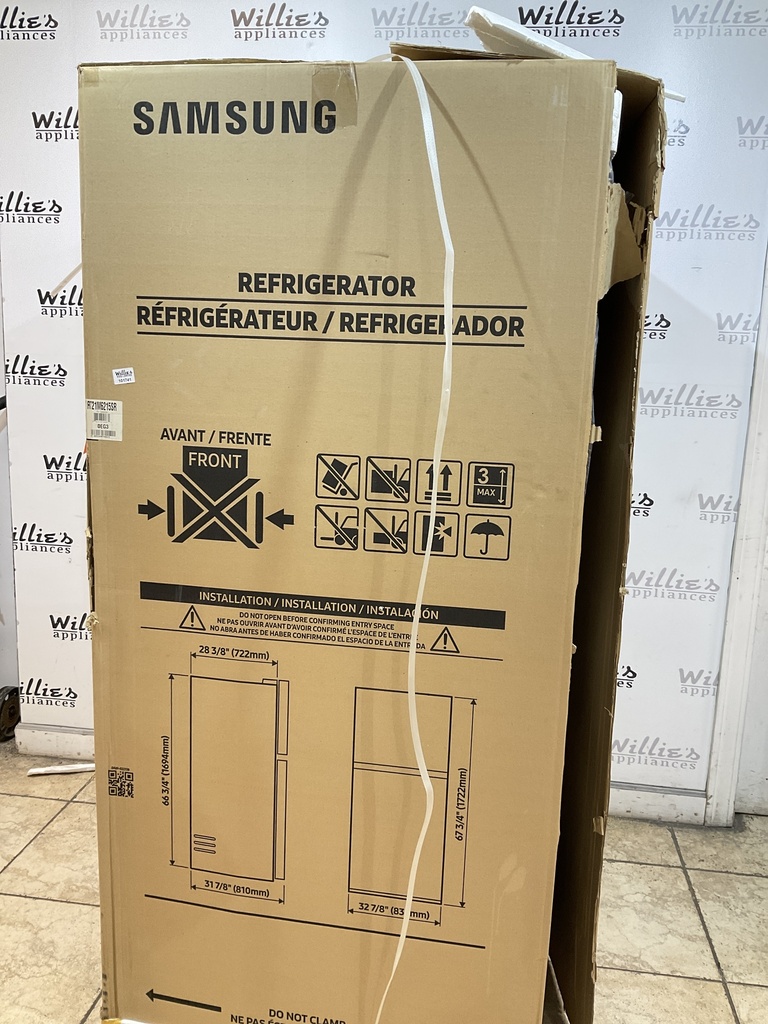 Samsung New Refrigerator Top and Bottom 33x68 (Stainless Steel) 