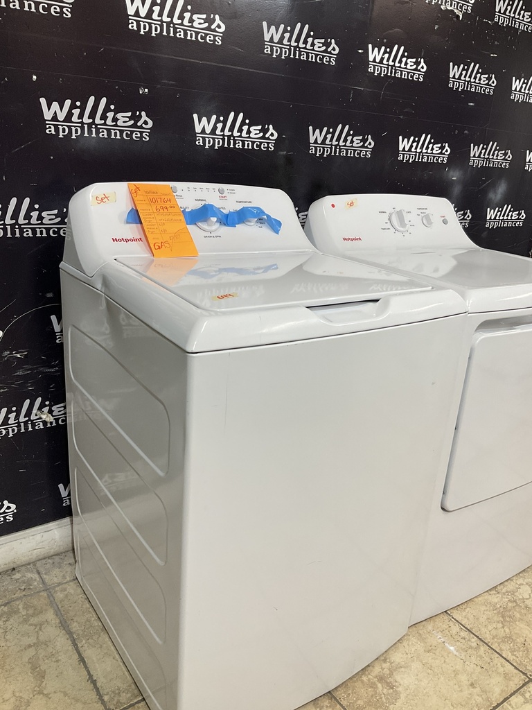 Hotpoint New Open Box Natural Gas Set Washer/Dryer 27inches (White) 