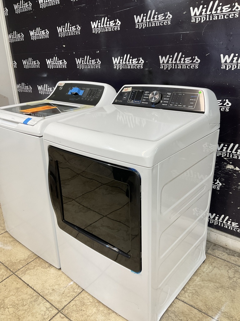 Ge New Open Box Electric Set Washer/Dryer 27inches {no cord} (White) 