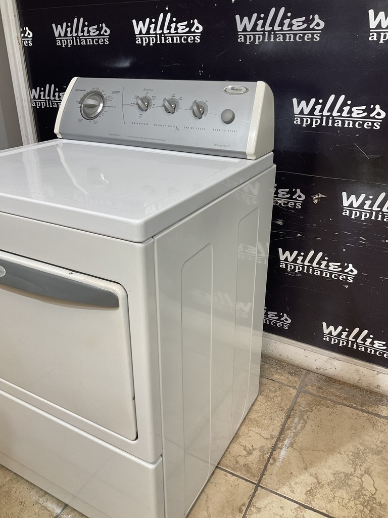 Whirlpool Used Electric Dryer 220volts (30 AMP) 27inches {3 prong} (White) 