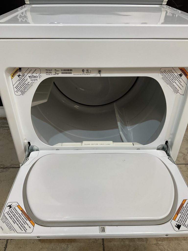 Whirlpool Used Electric Dryer 220volts (30 AMP) 27inches {3 prong} (White) 