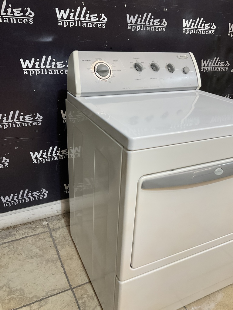 Whirlpool Used Electric Dryer 220volts (30 AMP) 27inches {3 prong} (White) 
