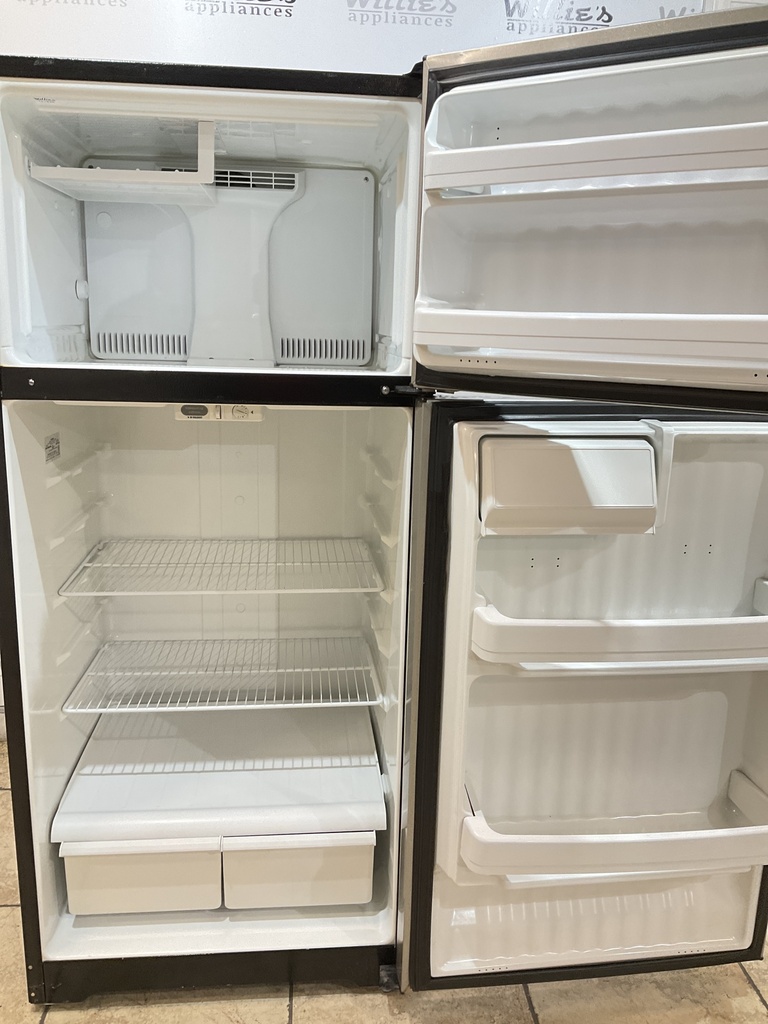 Hotpoint Used Refrigerator Top and Bottom 28x65 (Stainless Steel) 