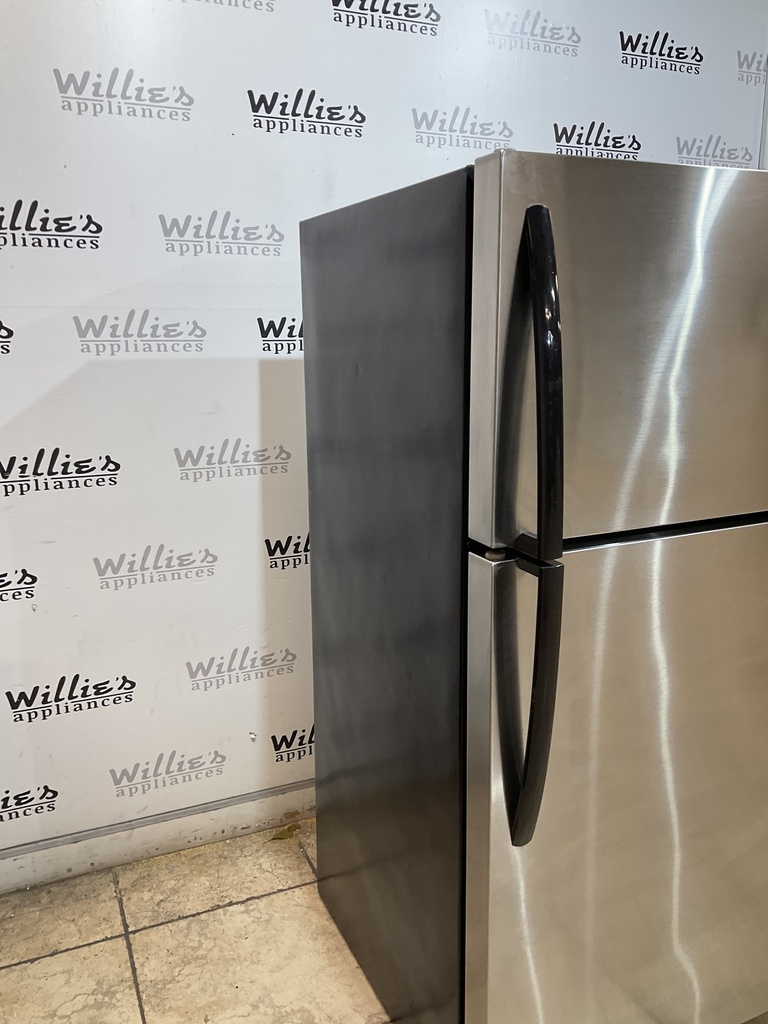 Kenmore Used Refrigerator Top and Bottom 28x59 1/2” (Stainless Steel) 