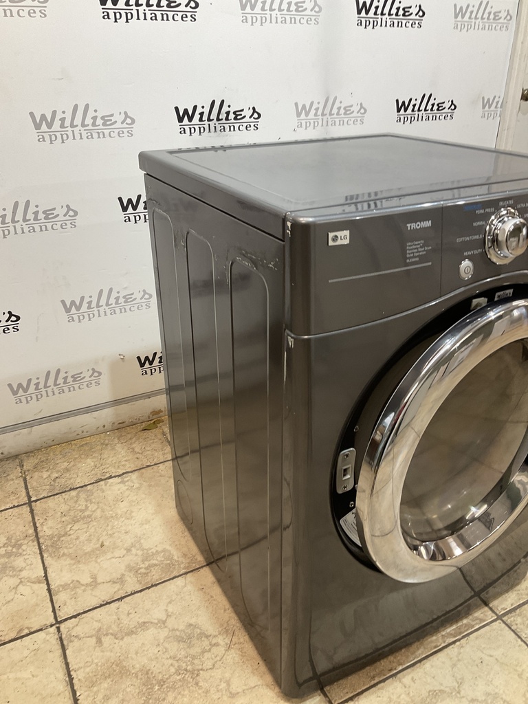 Lg Used Electric Dryer 220volts (30 AMP) 27inches {no cord} (Grey) 