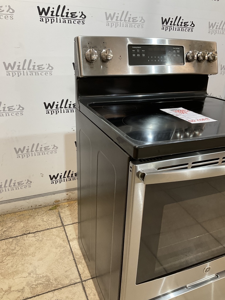 Ge Used Electric Stove 220volts (40/50 AMP) 30inches {no cord} (Stainless steel) 