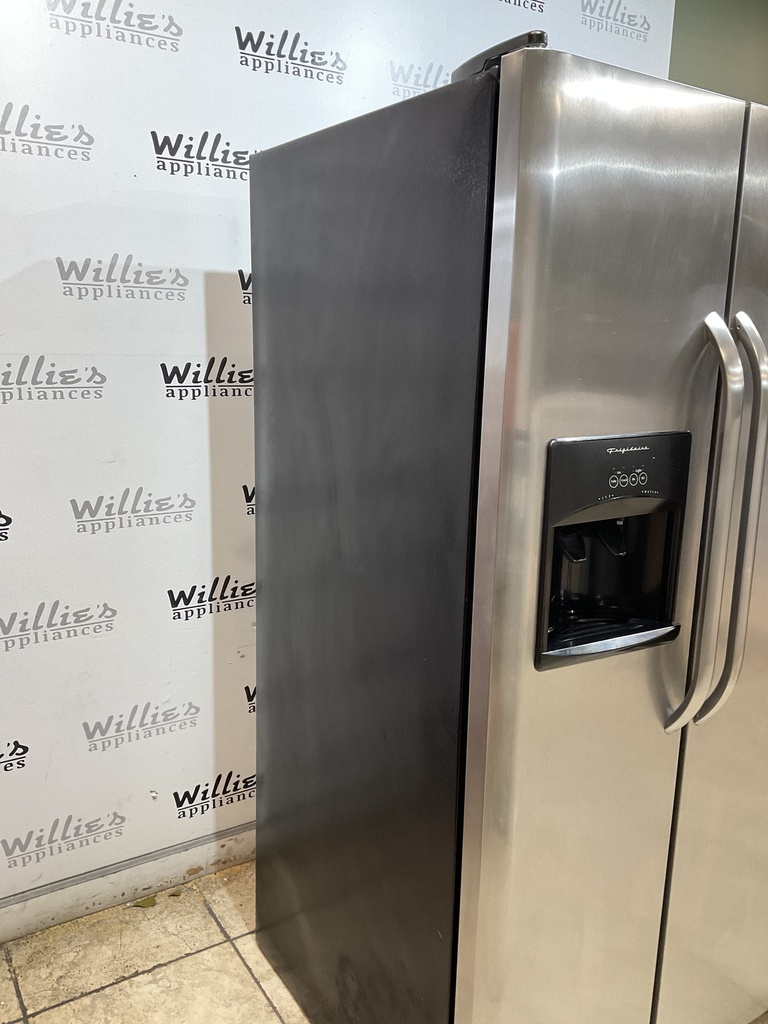Frigidaire Used Refrigerator Side by Side 36 1/2” x 69 1/2” (Stainless Steel)
