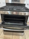 Ge Used Natural Gas Stove Double Oven 30inches (Stainless Steel) 