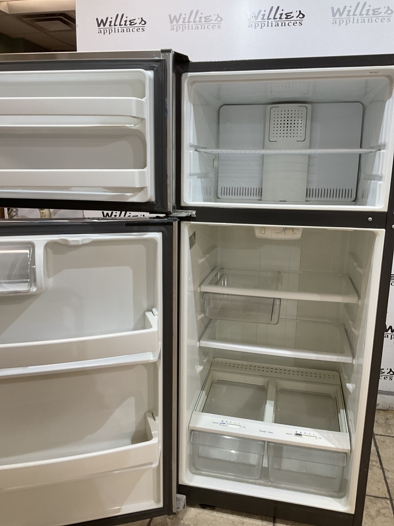 Ge Used Refrigerator Top and Bottom 28x64 1/2” (Stainless Steel) 