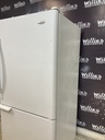Whirlpool Used Refrigerator Top and Bottom Mount 30x66 1/2” (White)